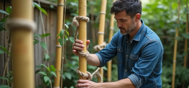 Astuces pratiques et efficaces pour assembler et fixer des bambous dans votre jardin